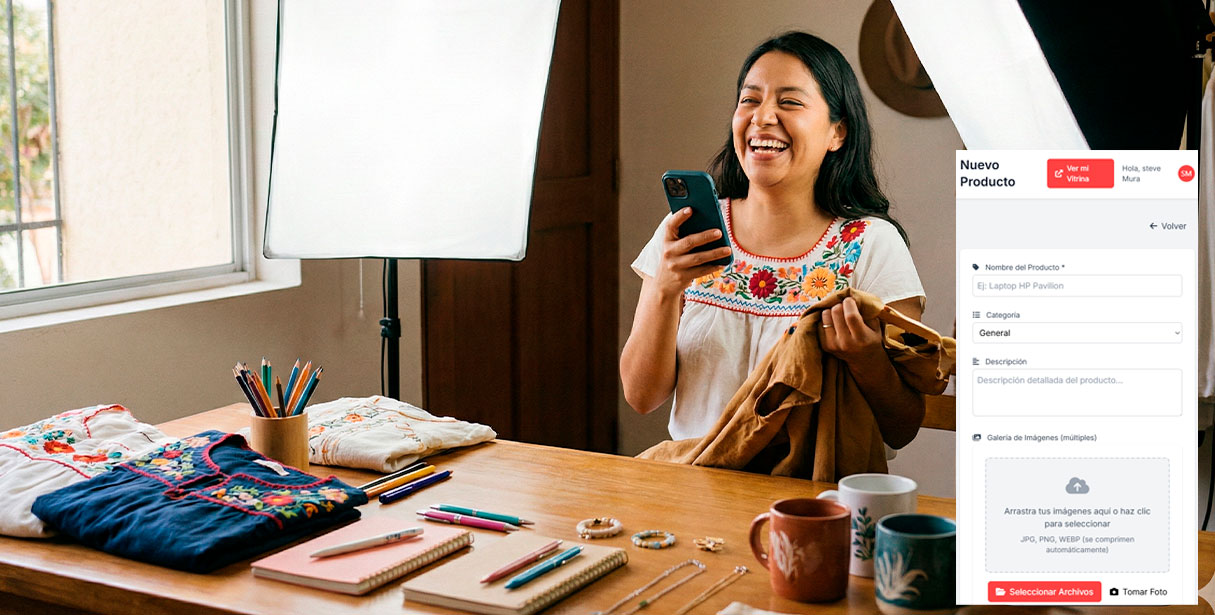 Captura de pantalla del sistema de gestión Tiendita.io